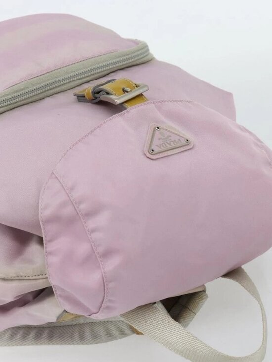 PRADA Backpack Nylon Pink Silver Auth 181159 main image 6